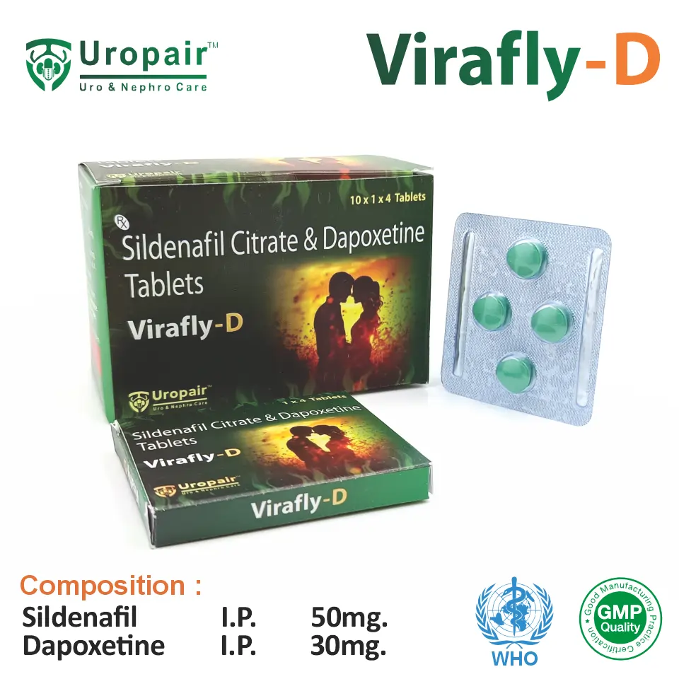 Sildenafil Citrate 50mg + Dapoxetine 30mg Tablet | Best Price for PCD Pharma Franchise in Erectile Dysfunction & Premature Ejaculation Care